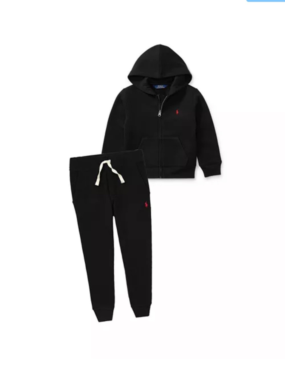 Polo Ralph Lauren Boys' Fleece Zip Up Hoodie and Jogger Pants